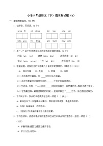 统编版小学六年级语文（下）期末测试题（有答案） (4)