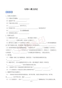 专项8 课文识记-2024-2025统编版六年级下册期中专项练习（小学语文）