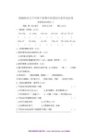 统编版语文六年级下册期中阶段综合素养达标卷试卷(含答案)