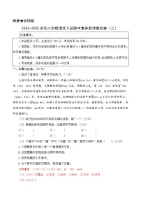 六年级语文下学期期中素养测评 （提高卷02）-2024-2025学年（统编版）