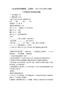 山东省烟台市蓬莱区（五四制）2023-2024学年六年级下学期期末考试语文试卷（解析版）
