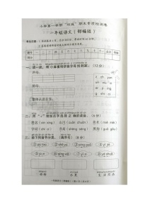 河北省沧州市沧县2024-2025学年一年级上学期期末语文试卷