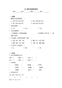 三年级下册我们奇妙的世界巩固练习