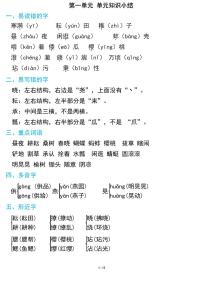 部编版语文五年级下册期中复习知识要点