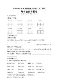 六年级语文下册 期中检测冲刺卷（原卷+答案）2024-2025学年 统编版