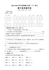 五年级语文下册 期中素养测评卷（原卷+答案）2024-2025学年 统编版