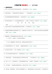 部编版语文六下期中句子专项练习（含答案）