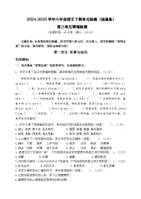 六年级语文下册 第三单元情境检测卷（原卷+答案）2024-2025学年（统编版）