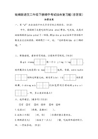 统编版语文二年级下册期中考试综合复习题（含答案）2