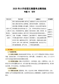 统编版2025年小升初语文备考真题分类汇编专题18 写作 （附参考答案）