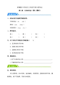 统编版（2024）三年级下册守株待兔第2课时当堂达标检测题