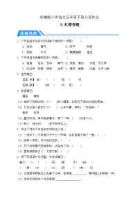 小学语文统编版（2024）五年级下册红楼春趣课后复习题
