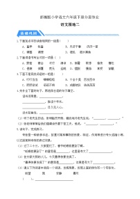 统编版（2024）六年级下册第二单元语文园地同步练习题