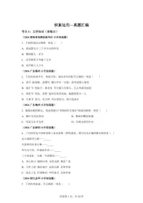 2025年六年级语文下册（小升初）语文积累运用—真题汇编（含答案）