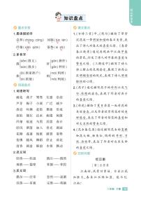 2025春小学语文《知识盘点》3年级下册学案含答案