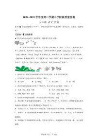 2024━2025学年山东省青岛市城阳区统编版五年级下学期期中考试语文检测试卷（含答案）
