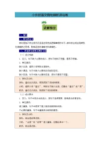 统编版小升初语文病句辨析讲与练 讲义