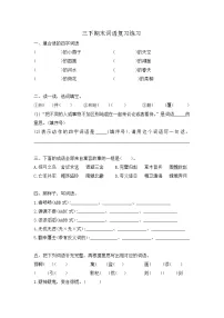 2.三年级下册期末词语复习练习