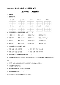六年级下册 第六单元真题模拟（原卷+解释）2024-2025学年第二学期语文期末复习备考（统编版）
