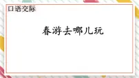 小学语文统编版（2024）三年级下册第一单元口语交际：春游去哪儿玩教学课件ppt