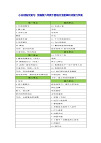 小升初语文复习：统编版六年级下册语文全册知识点复习学案