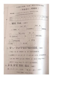 河北省沧州市沧县2023-2024学年第二学期一年级语文期末试卷（无答案）