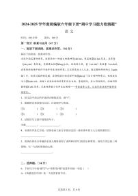 统编版2024_2025学年广东梅州五华县六年级下册期中考试语文试题