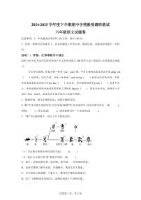 统编版2024_2025学年广西河池环江县六年级下册期中考试语文试题