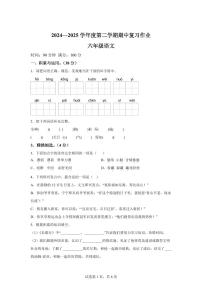 统编版2024_2025学年河南周口扶沟县六年级下册期中考试语文试题