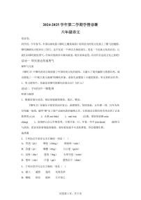 统编版2024_2025学年山西晋中介休六年级下册期中考试语文试题