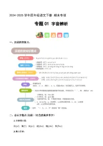 四年级语文下册期末复习专题 01字音辨析（专项训练）2024-2025学年（统编版）