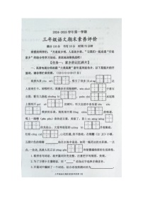 山东省聊城市高唐县2024-2025学年第一学期三年级语文期末试卷（图片版，无答案）