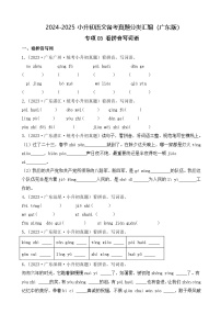 小升初语文备考真题分类汇编 专题03 看拼音写词语（原卷+答案解释）2024-2025学年（广东版）