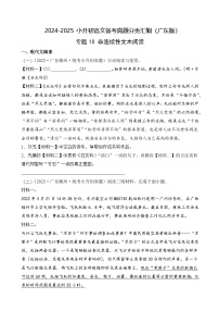 小升初语文备考真题分类汇编 专题10 非连续性文本阅读（原卷+答案解释）2024-2025学年（广东版）
