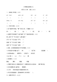 六年级下册语文小升初模拟检测卷（九）  部编版  含答案