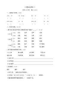六年级下册语文小升初模拟检测卷（六）  部编版  含答案