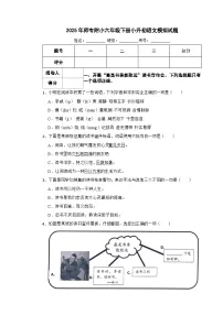 2025年师专附小六年级下册小升初语文模拟试题（二）附解析答案