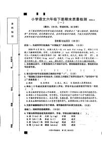 福建省莆田市城厢区2024-2025学年六年级下学期期末语文试题