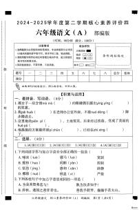 河北省邢台市南和区南和第二小学等校联考2024-2025学年六年级下学期6月期末语文试题