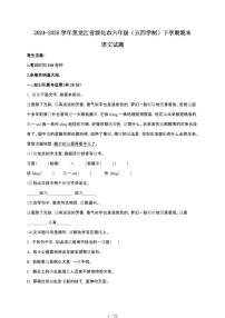 2024-2025学年黑龙江绥化六年级[五四学制]下学期期末语文试题[附解析]