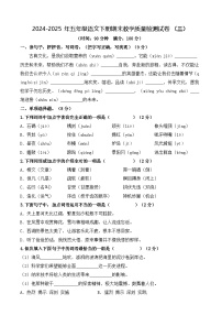 五年级语文下册 期末教学质量检测 三（原卷+答案）2024-2025学年五年级下册语文 统编版