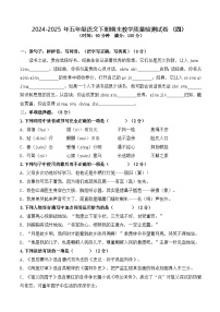 五年级语文下册 期末教学质量检测 四（原卷+答案）2024-2025学年五年级下册语文 统编版