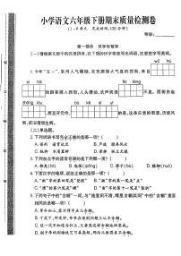 福建省泉州市晋江市安海镇2024-2025学年六年级下语文期末试卷