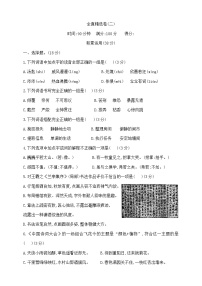 六年级下册语文小升初全真尖子生精选卷(二) 部编版 含答案