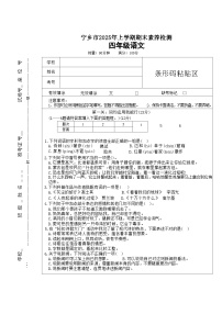 湖南省长沙市宁乡市2024-2025学年四年级下学期6月期末语文试题（含答案）