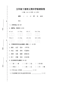 期末学情调查卷-2024-2025学年五年级下册语文（+统编版）