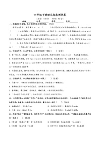 期末测试卷-2024-2025学年语文六年级下册统编版