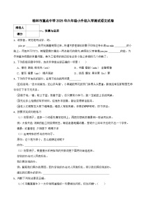 桂林市重点中学2025年六年级小升初入学测试语文试卷（一）  含解析