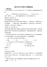 宝安小学2025年语文小升初模拟试卷（五）(教师版)