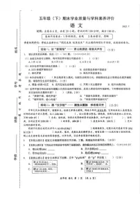 广东省深圳市罗湖区2024-2025学年第二学期五年级语文期末试卷（无答案）